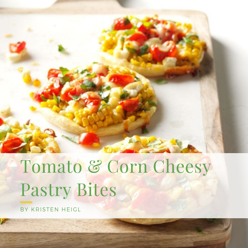 Tomato & Corn Cheesy Pastry Bites