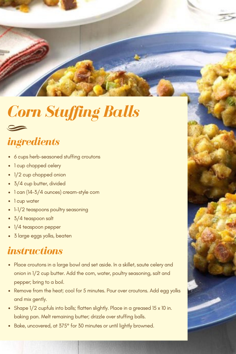 Corn Stuffing Balls