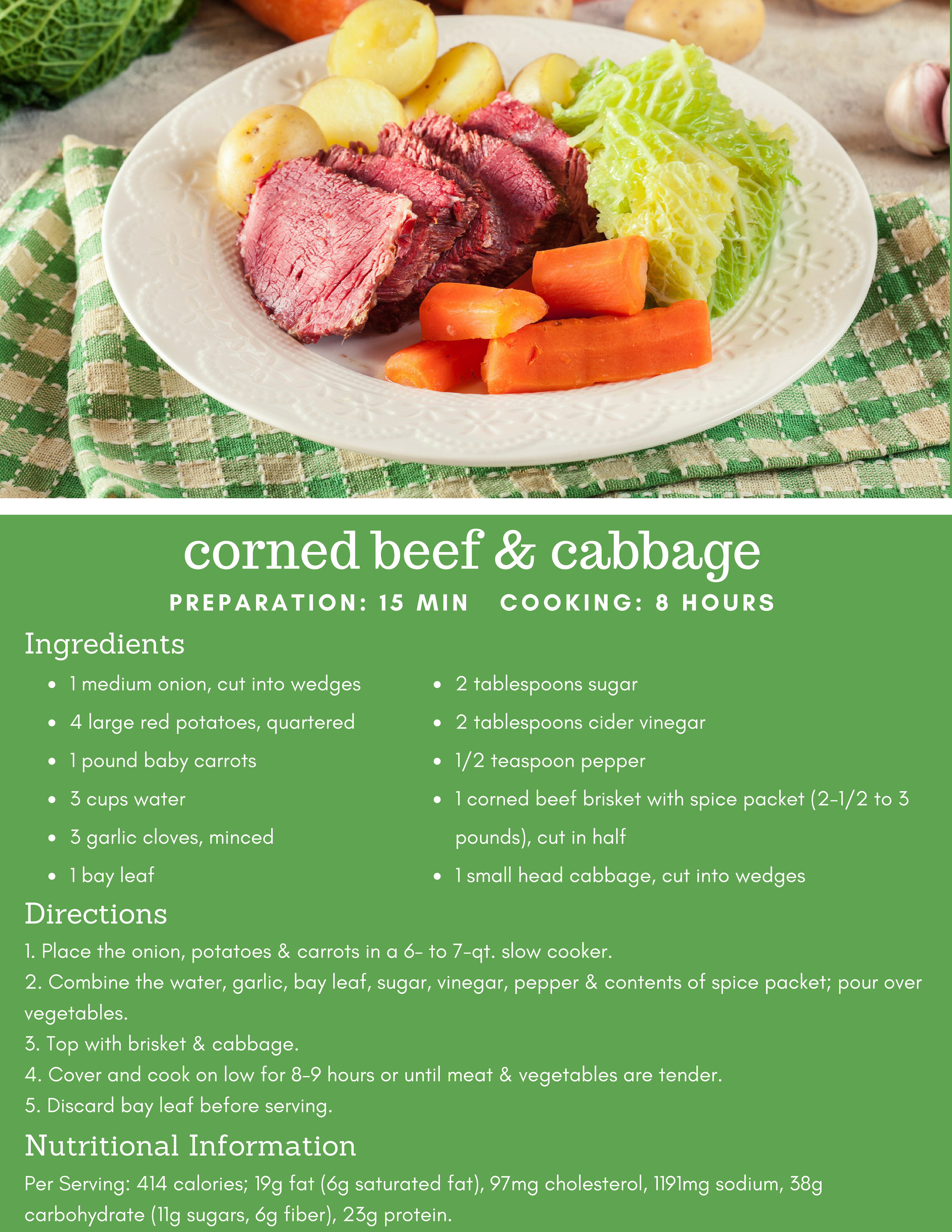 CORNED BEEF & CABBAGE