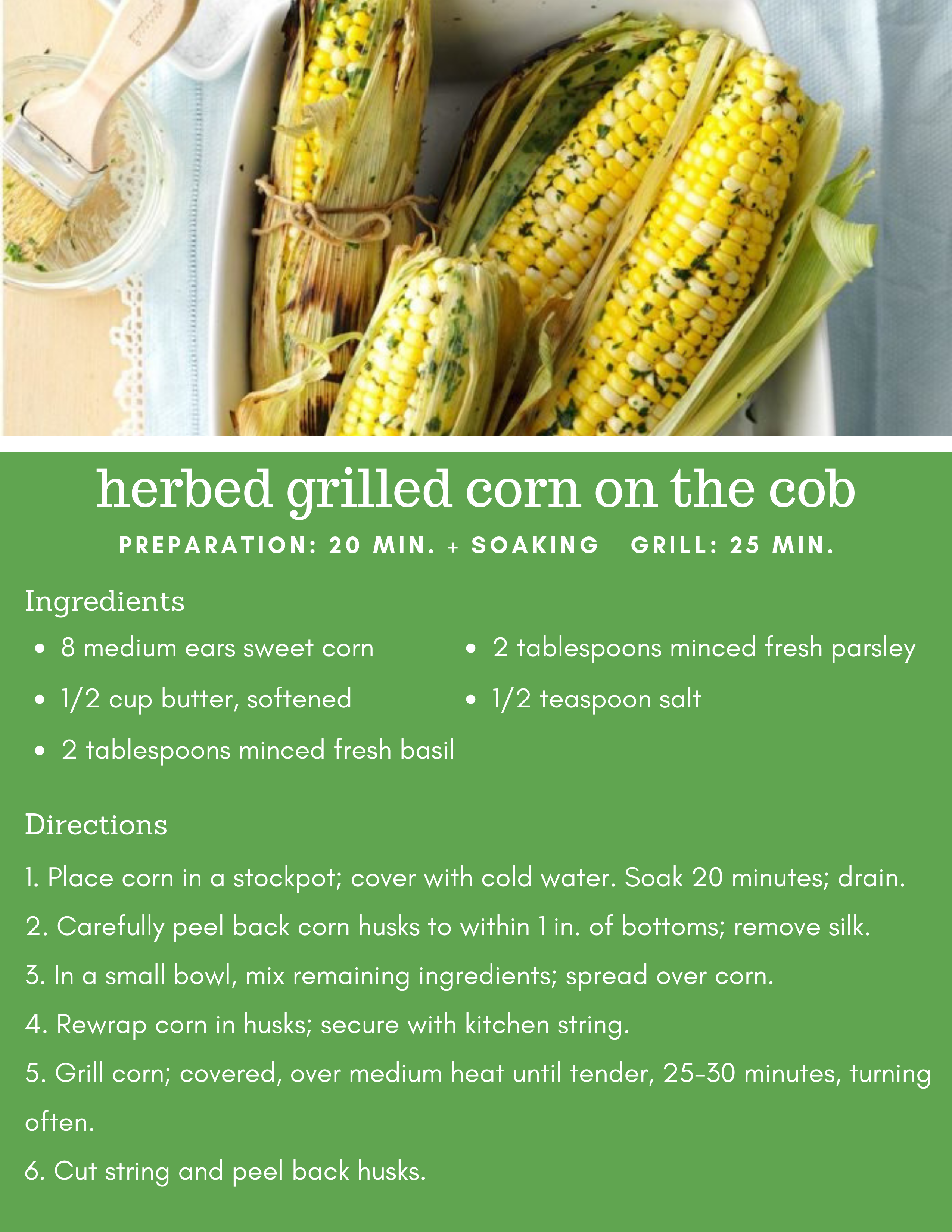 Herb Grilled Corn on the Cob