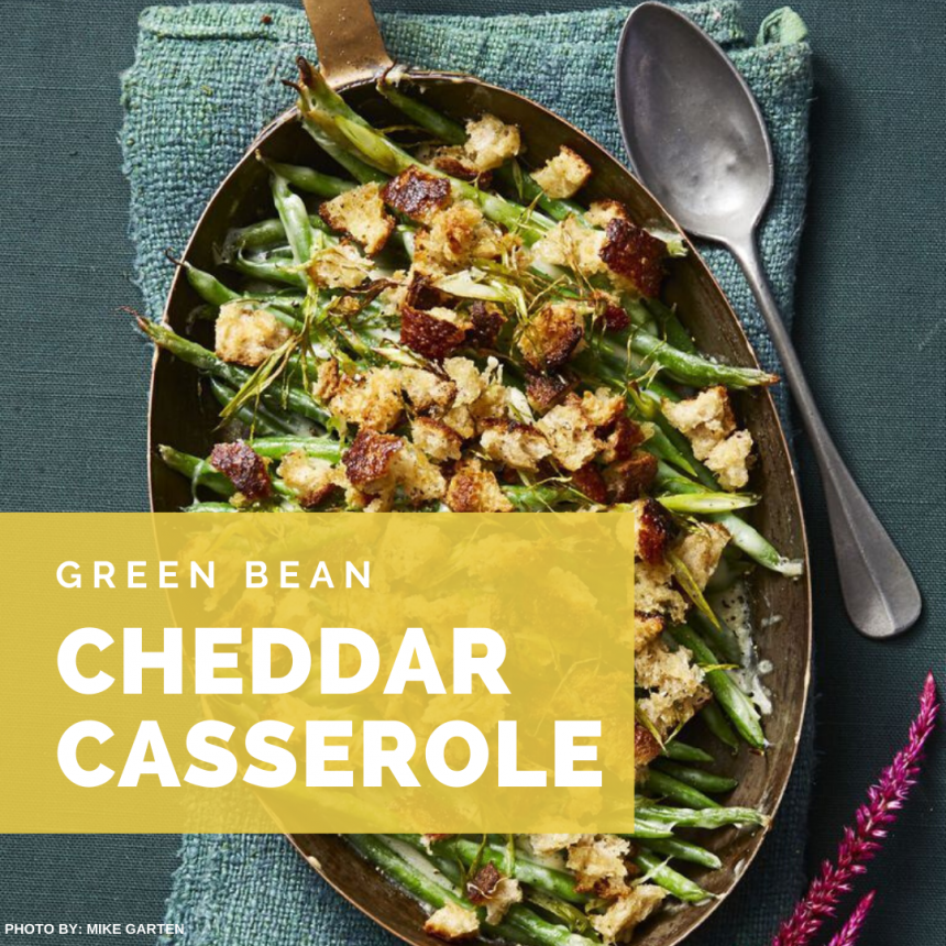 Green Bean & Cheddar Casserole